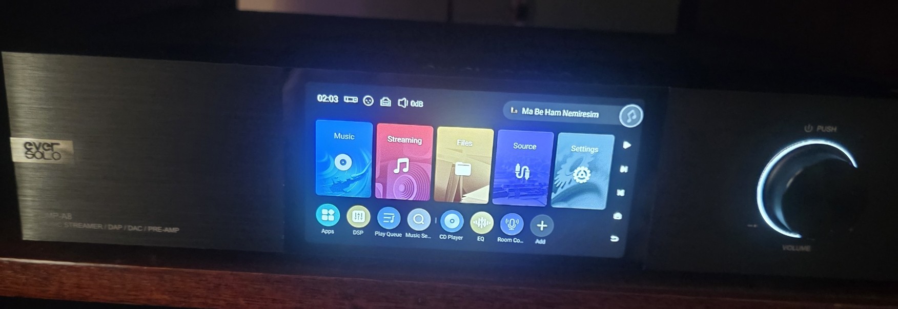 Eversolo DMP-A8 home screen
