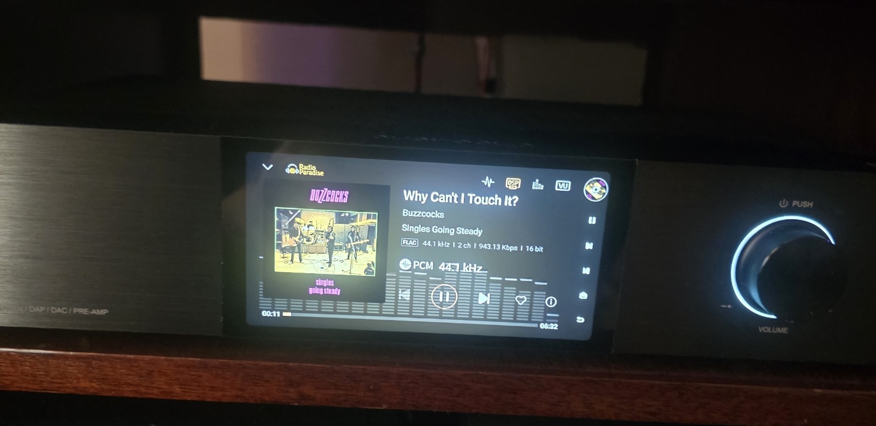 Eversolo DMP-A8 now playing screen